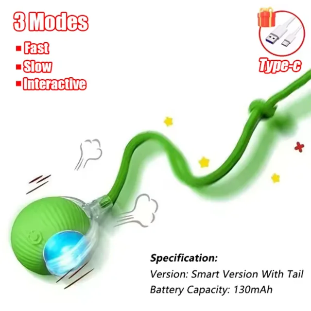 Hot intelligent interactive cat ball long-lasting and durable easy to clean intelligent obstacle avoidance pet dog toys 4
