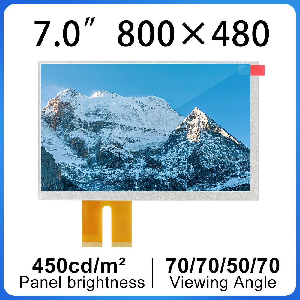 

7-дюймовый ЖК-дисплей 60 контактов RGB 800*480 яркость 450 AT070TN84 V.1 для автомобиля Diaplay DVD