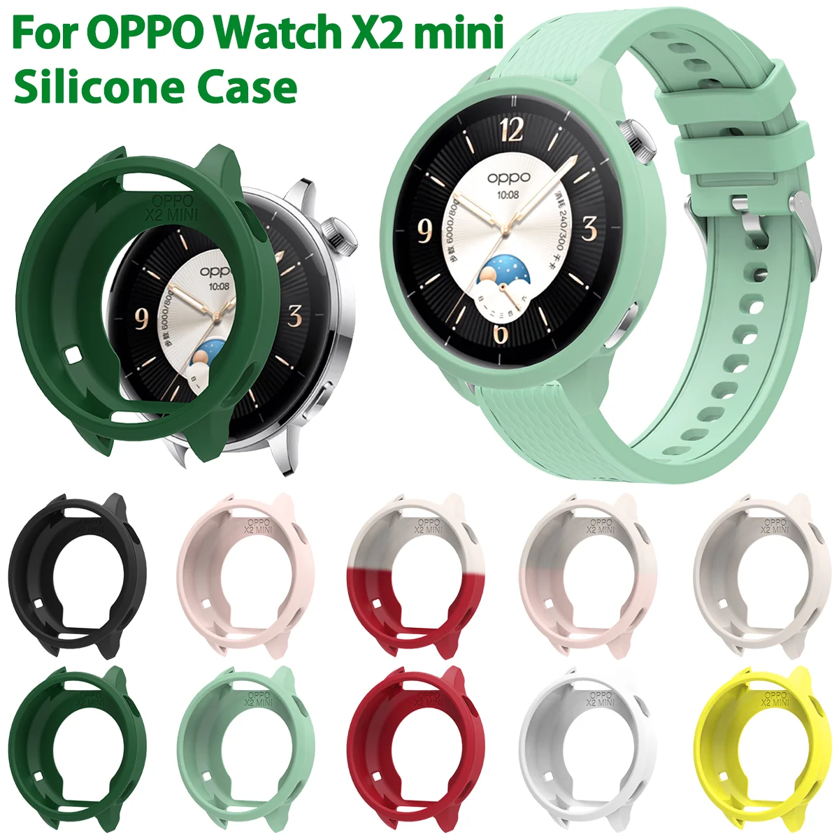 Silicone Protective Case Cover for Smartwatch - Full Body Soft TPU Hollow Design
