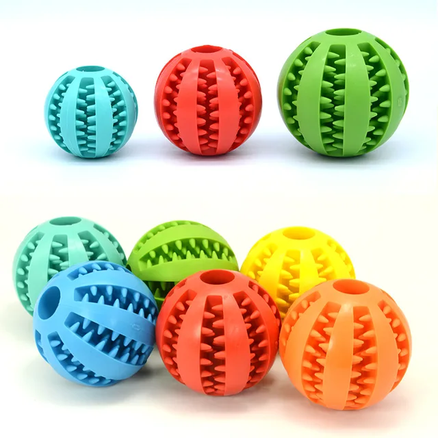 Silicone Pet Dog Toy Ball Interactive Bite-resistant Chew Toy for Small Dogs Tooth Cleaning Elasticity Ball Pet Products 5/6/7cm 3 Silicone Pet Dog Toy Ball Interactive Bite-resistant Chew Toy for Small Dogs Tooth Cleaning Elasticity Ball Pet Products 5/6/7cm 3