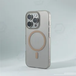 Desert Gold Matte Clear Ultra Thin Magnetic Wireless Charging Case for iPhone 17 Pro Max (Desert Gold DKFG CC)