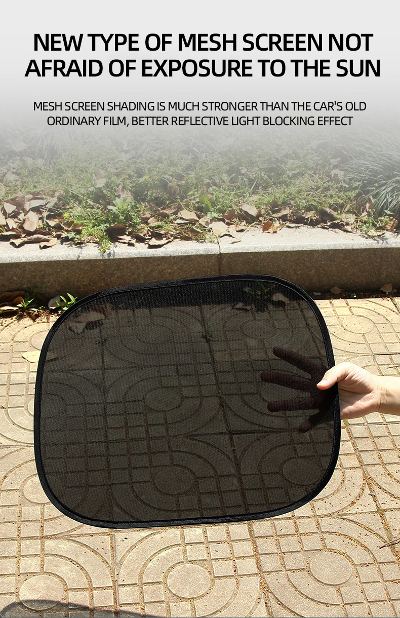 Auto Sonnenschutz UV-Schutz Mesh 43*35cm Abdeckungen Aut ofens ter Vorhänge Sonnenschutz Blocker Sauger UV-Mesh Sonnenblende Universal Access ori – Detail 3