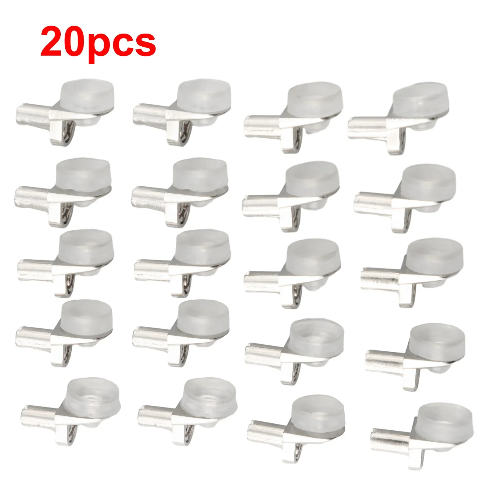 20pcs Glass Shelf Support glass shelf support Studs Pegs Plate Holder Fixing Clip Bracket Glass Clamp With Suction Cup Zinc Alloy Furniture Hardware