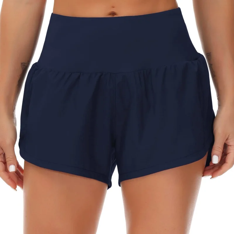 Sports Pants for Women Gym Running Short Pant with Pocket Active Fitness Jogger Sport Tennis Biker Shorts High Waist Workout Trouser