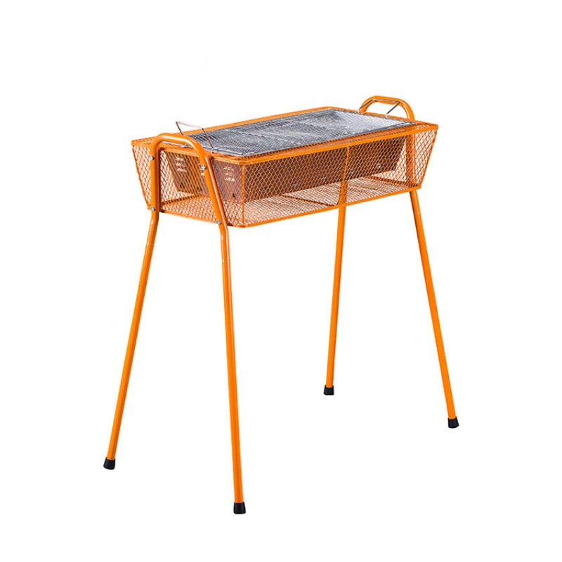 

BBQ Grill Smokeless Orange Color Anti-scald Folding Grill Design Griddle Included Home Garden Barbecue