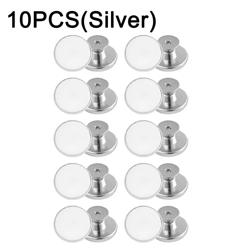 10PCS Replacement Screw Buttons for Clothing Pants Jeans Perfect Fit Waist  Adjustable No Nail Metal Jean Buttons Sewing Tools - AliExpress