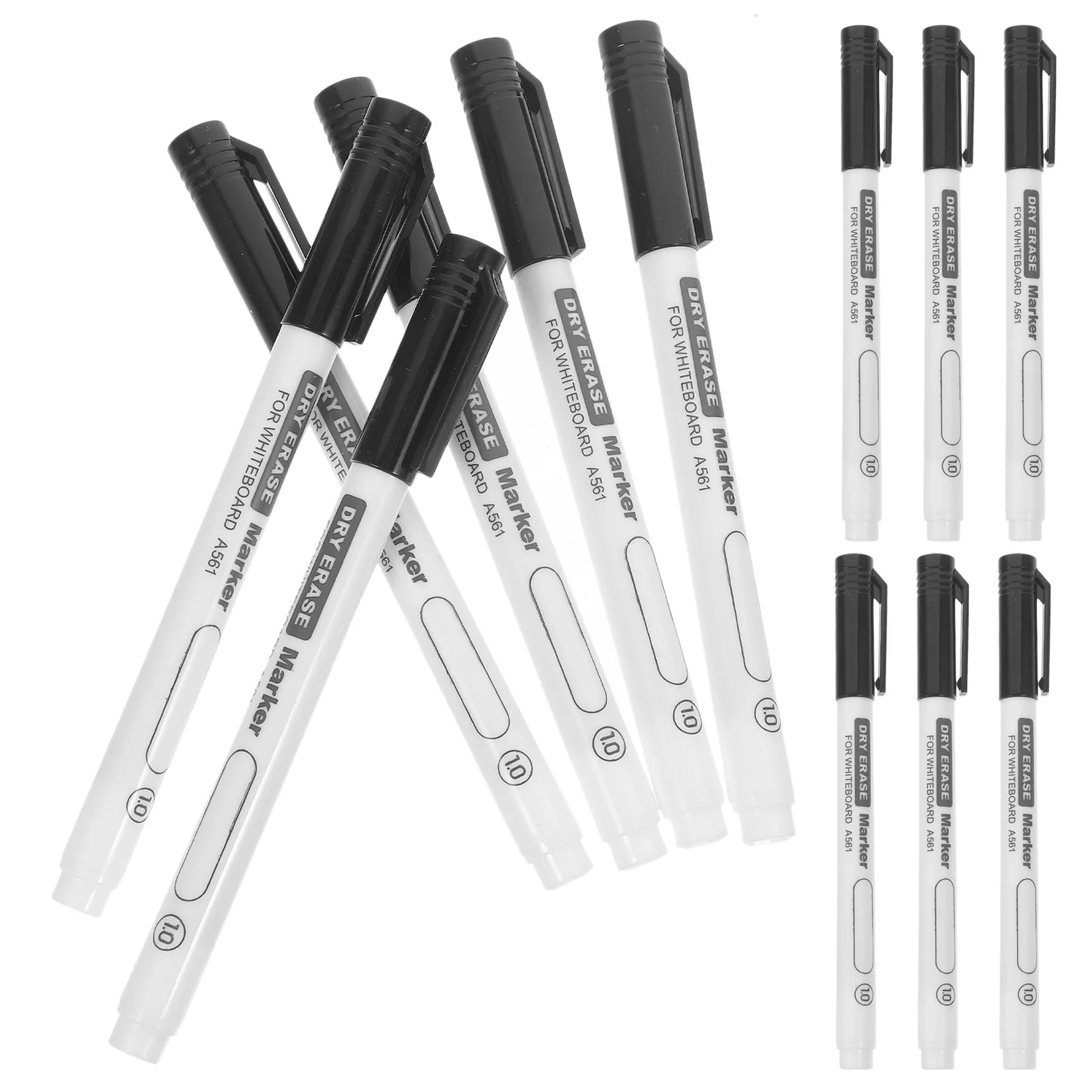 12Pcs 화이트 보드 마커 세트 얇은 건조 지우기 펜 사무실 학교 화이트 보드 마커 펜을위한 전문 쓰기 마커