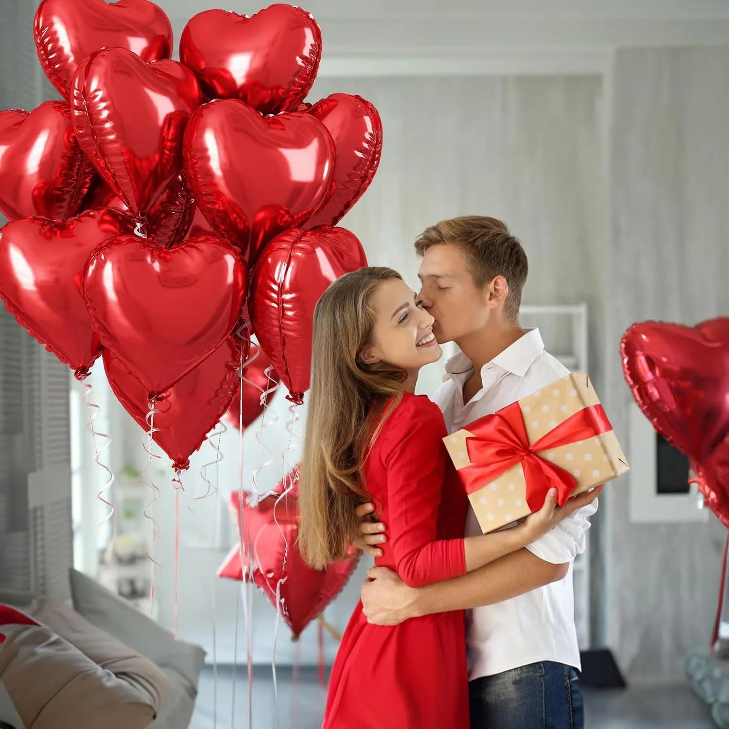 12 stücke 18 Zoll rosa und rote Helium ballons für Valentinstag hochzeits dekoration Geburtstags feier liefert, Aluminium folien ballon – Detail 26
