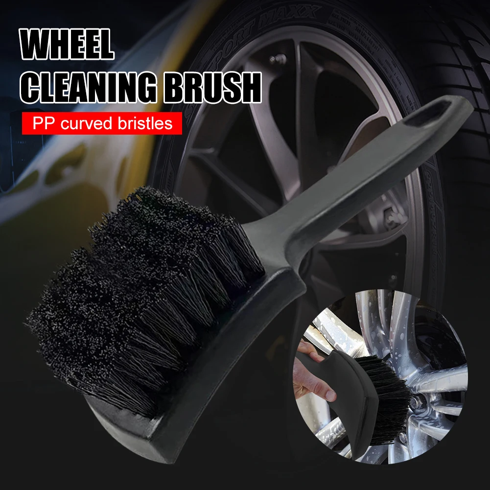 

Auto Tire Rim Brush Wheel Hub Cleaning Brushes Car Wheels Detailing Cleaning Accessories Black White Tire Auto Washing Tool