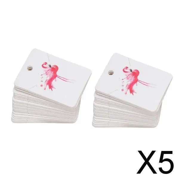 

5X 5*7 cm Color Printing Creative Earring Packaging Cards Flamingos