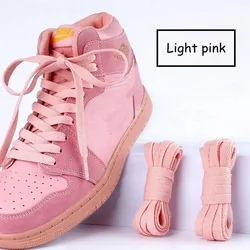 Unisex Solid Color Flat Shoelaces for Canvas Shoes - Sports & Leisure Shoe Accessories (Multiple Lengths) (Light Pink)