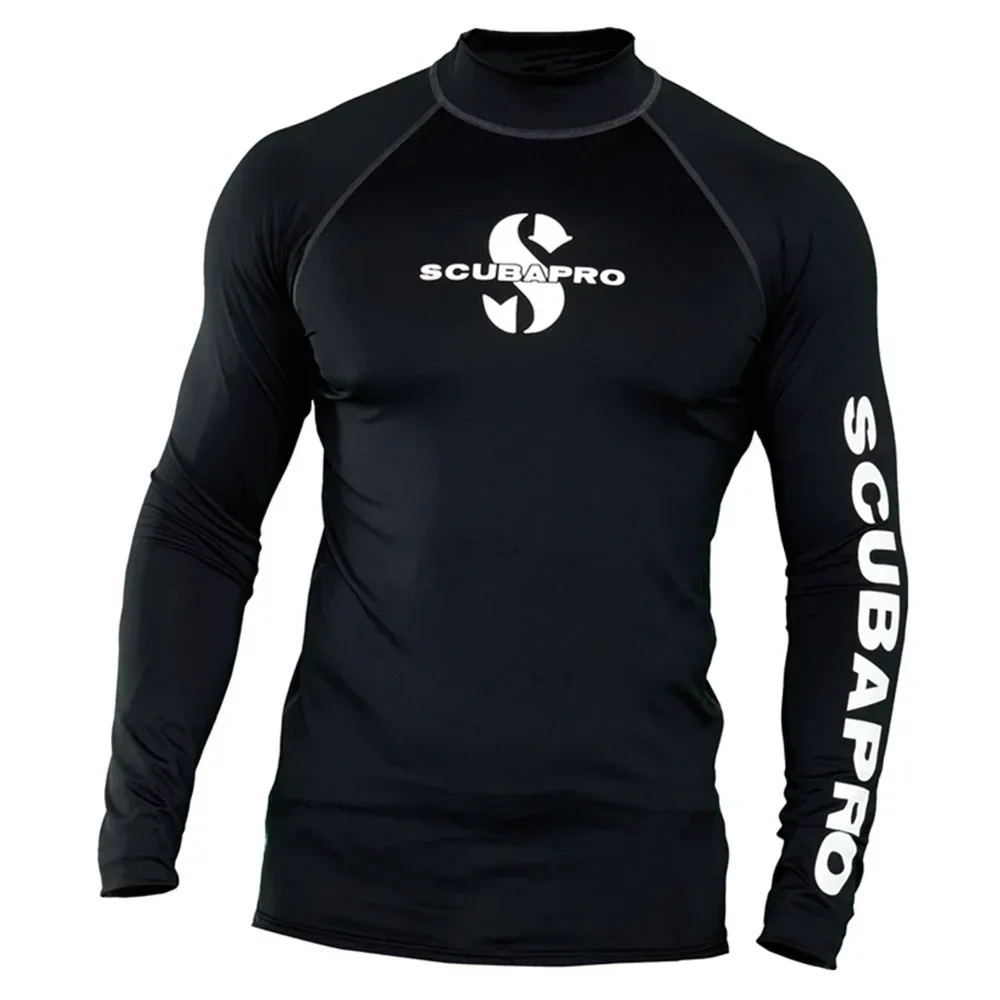 Mens Rash Guard Surfing Suit Uv Sun Protection Long Sleeve Diving Suits Quick Dry Basic Skins Swimming Tight Shirt Sport Clothes 4