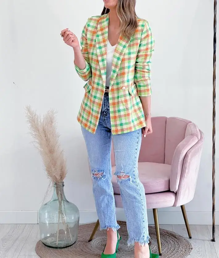 Рисунок 2 - Клетчатая Повседневная куртка с