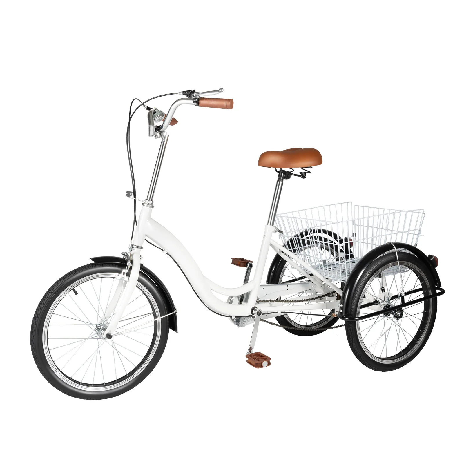 20 Inch 3 Wheel Bicycle Adult Single Speed Tricycle Trike Bike for