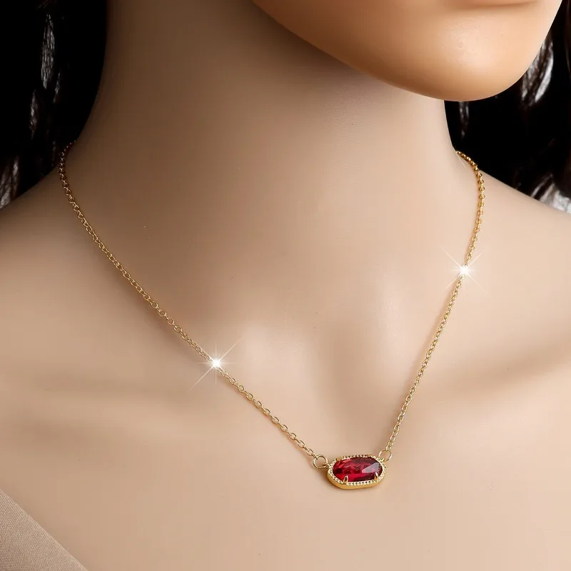 Elegant gemstone necklace by VelmoraMart featuring a colorful multi gemstone pendant necklace with gold finish. Perfect gemstone necklaces for women, everyday wear, gifting, and timeless jewelry style.