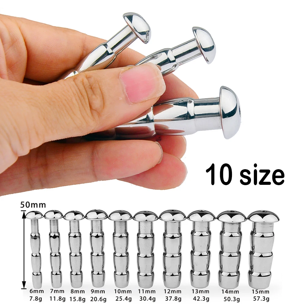 Mattel Hollow Urethral Plug Dilatation Catheters Stainless Steel Penis Plug For Male Sex Toys Man Masturbator Penis Stimulation urethral dilator silicone urethral dilator