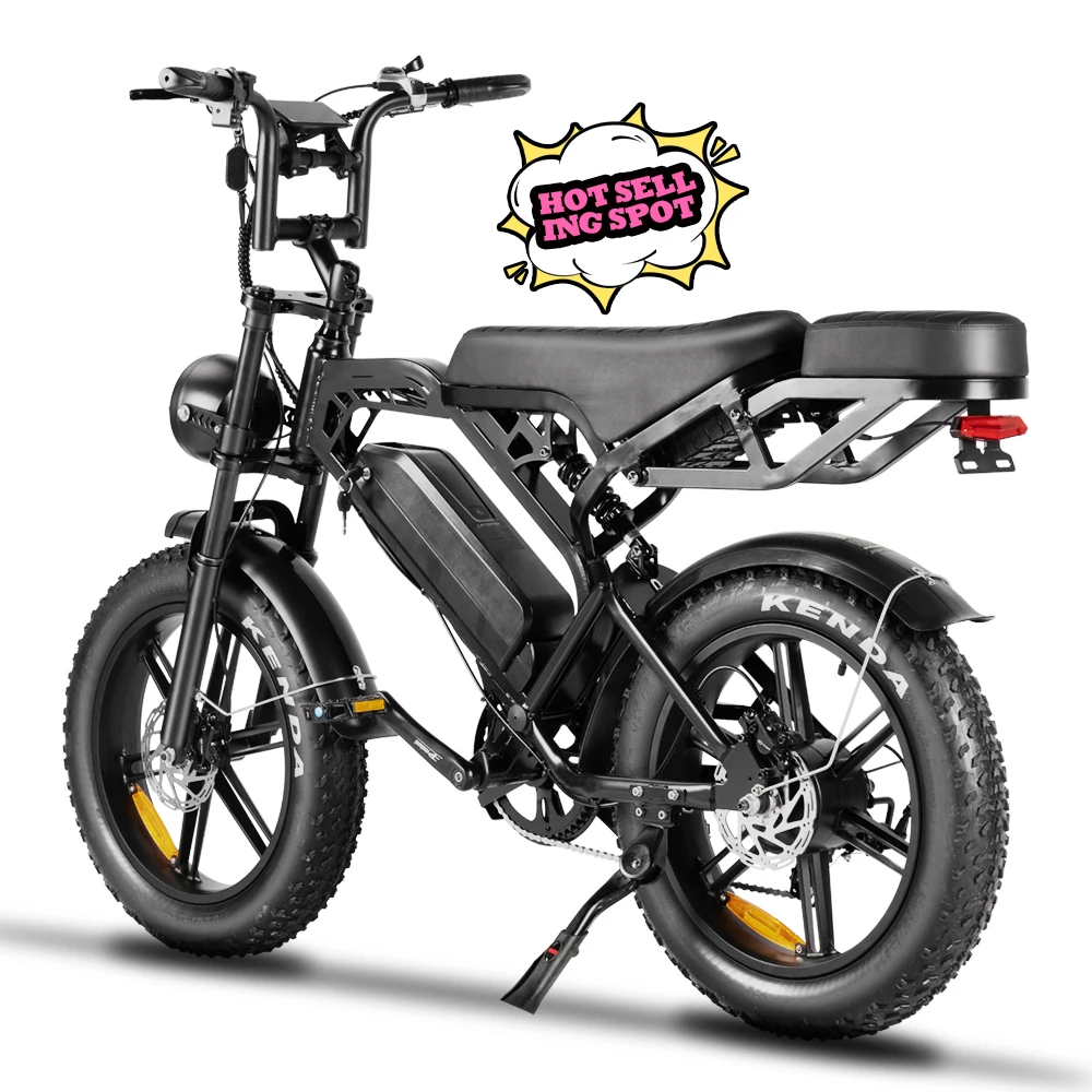 Deren V20 Pro Electric Ebike Available In EU USA Warehouse 20 Inches Fat Tire Electric Bikes Full Suspension Fat Tire Ebike