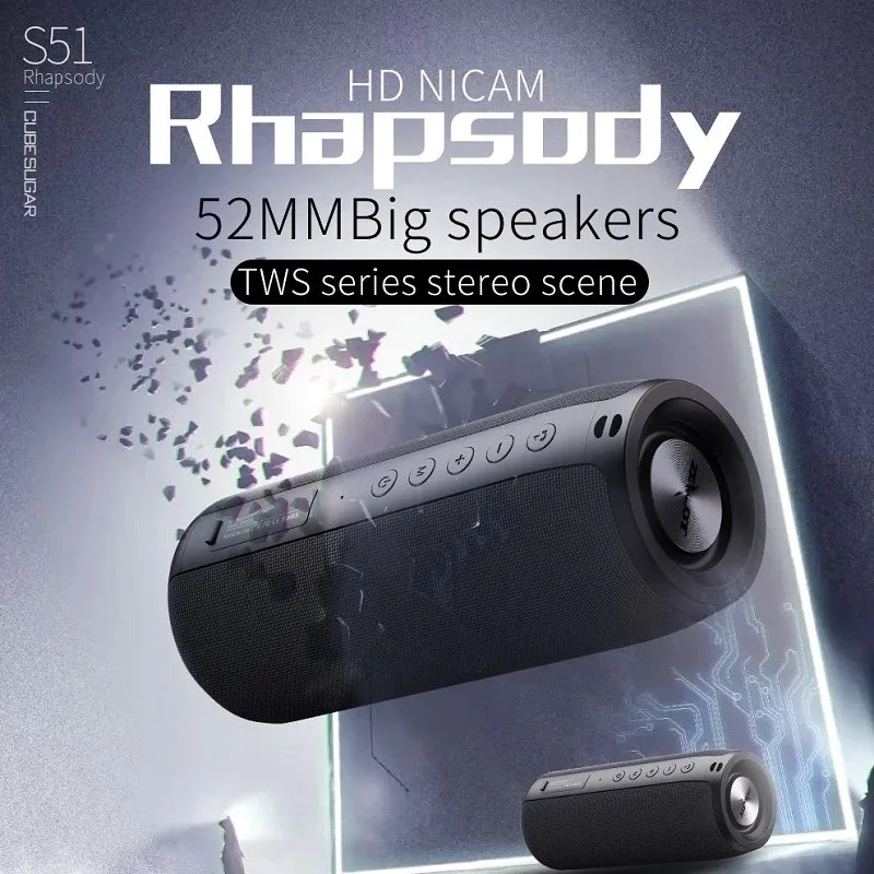 Bluetooth sem Fio Subwoofer à Prova Caixa de Som Zealot Poderoso Alto-falante Portátil D'água Suporte tf Tws Usb Flash Drive - Image 2