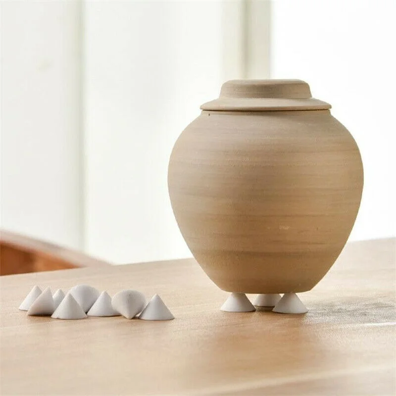 10/20/50pcs Ceramic Refractory Support Nail High Temperature Resistant Material Removable Nail Cone Pad Kiln Pottery Tool