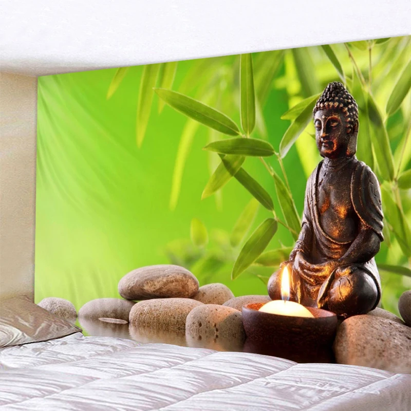 Индийский Будда медитация планшетофон Мандала хиппи планшетофон для йоги спальни настенный Декор Tapiz