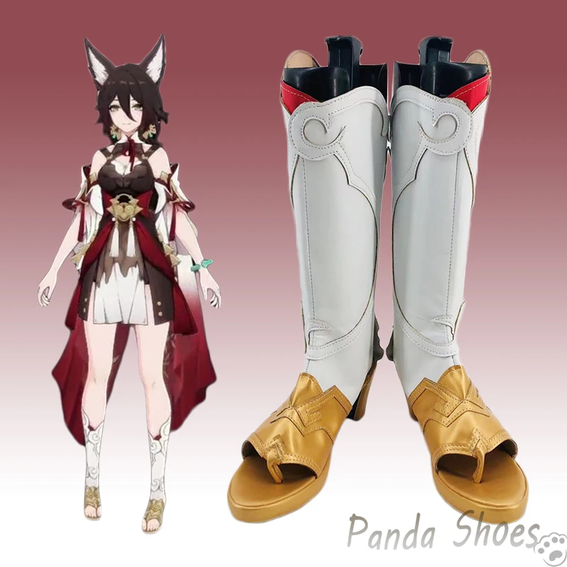 

Honkai Star Rail Tingyun Cosplay Shoes Anime Game Cos Long Boots Ting Yun Cosplay Costume Prop Shoes for Con Halloween Party