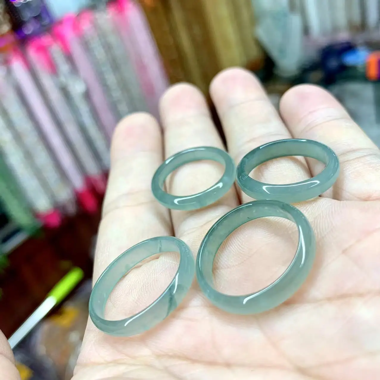 AAAAA Grade Natural Jadeite Ring Fine Gemstone Jewelry For