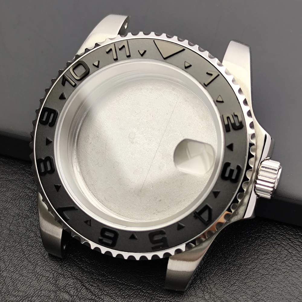 Premium 40.5MM Sapphire Glass GMT Case with Bidirectional Rotating Bezel for 28.5MM Dial and 20mm Strap