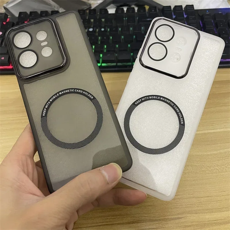 Transparent MagSafe Magnetic Silicone Protective Case