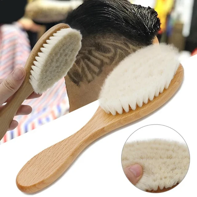 Pure Natural Wool Baby Wooden Brush Infant Comb Head Massager wool