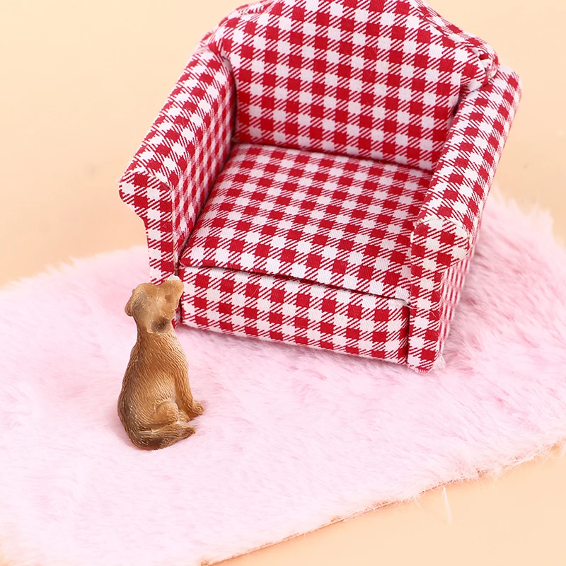 Miniature Plush Rug for Dollhouse Living Room Decor Accessories