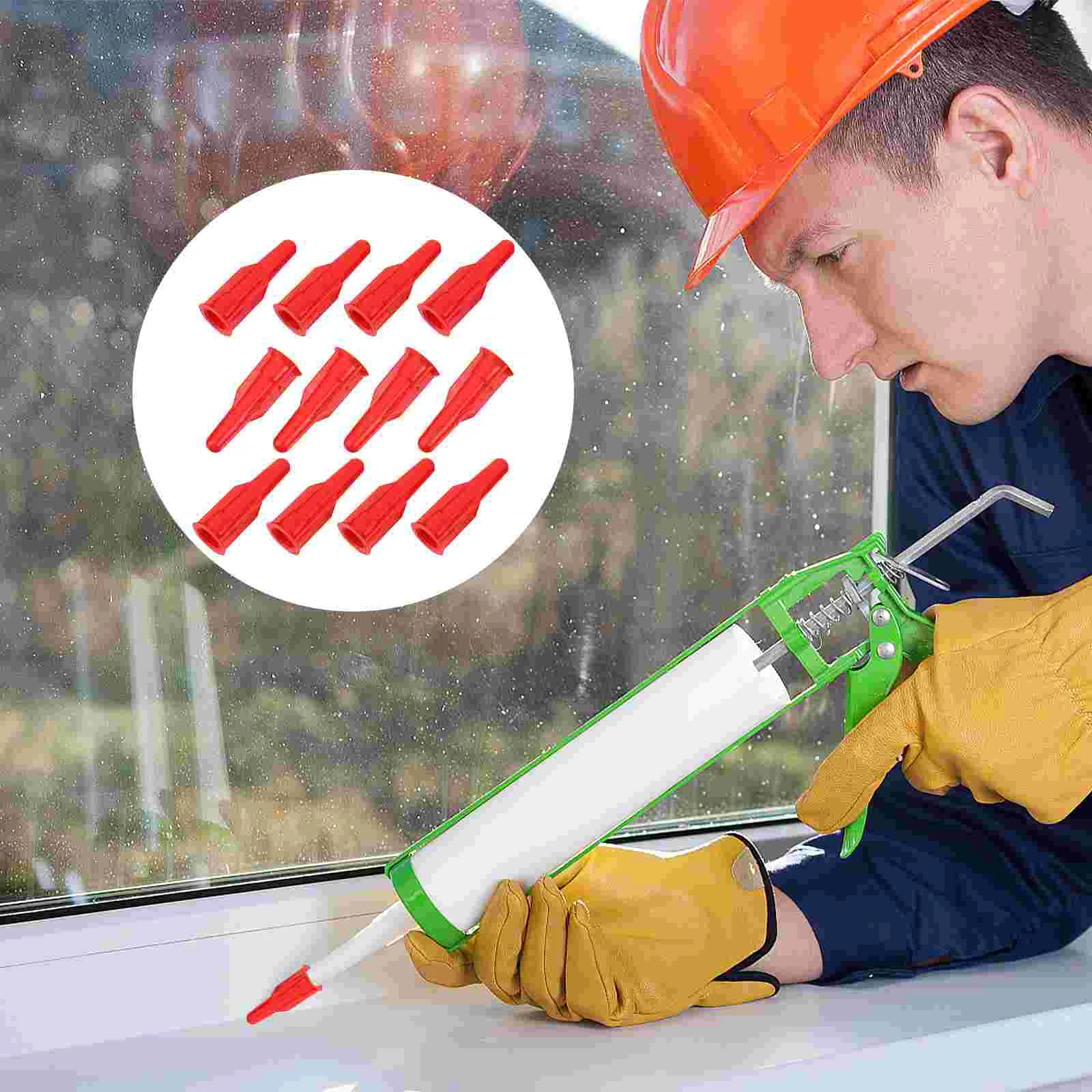 

20 Pcs Bottle Cap Protective Case Condiment Squeeze Red Accessories Caulking Plastic Sealant Glue Nozzles Caps