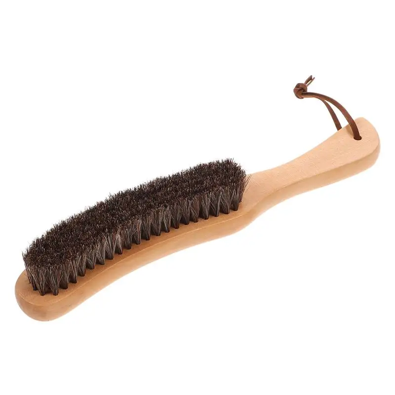 Horsehair Brush Wooden Handle Cleaning Brush For Furniture Clothes Coat Suit Lint Clothes Shoe Polish Brush Furniture Dust Brush