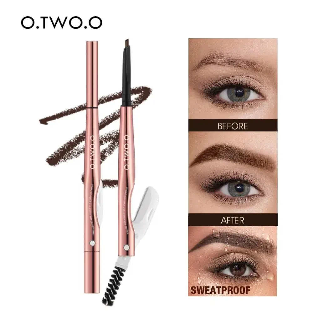 3 In 1 Eyebrow Pencil With Trimmer Long Lasting Waterproof Brow Definer Natural Color Precision Pen For Perfect Brows