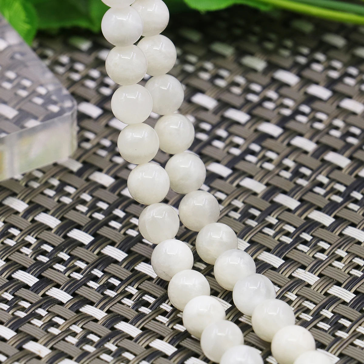8mm Natural White Chalcedony Loose Round Bead Semi Finished Stone Diy Jade Gemstone,Jewelry Making/supplies,Gift for Women/men