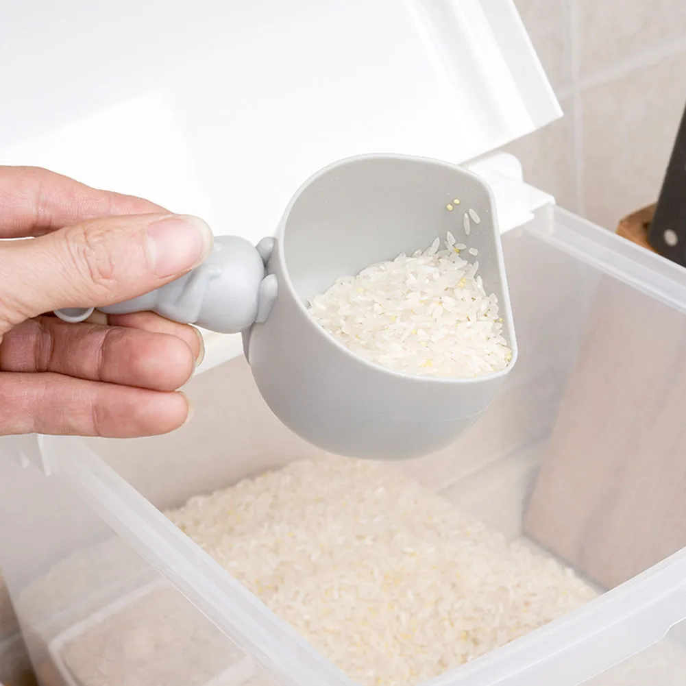 

1PCS Rice Scoop Cartoon Creative Mouse Shape Rice Measuring Cup PP Measuring Rice Scoop Coarse Grains Small Shovel Kitchen Tools