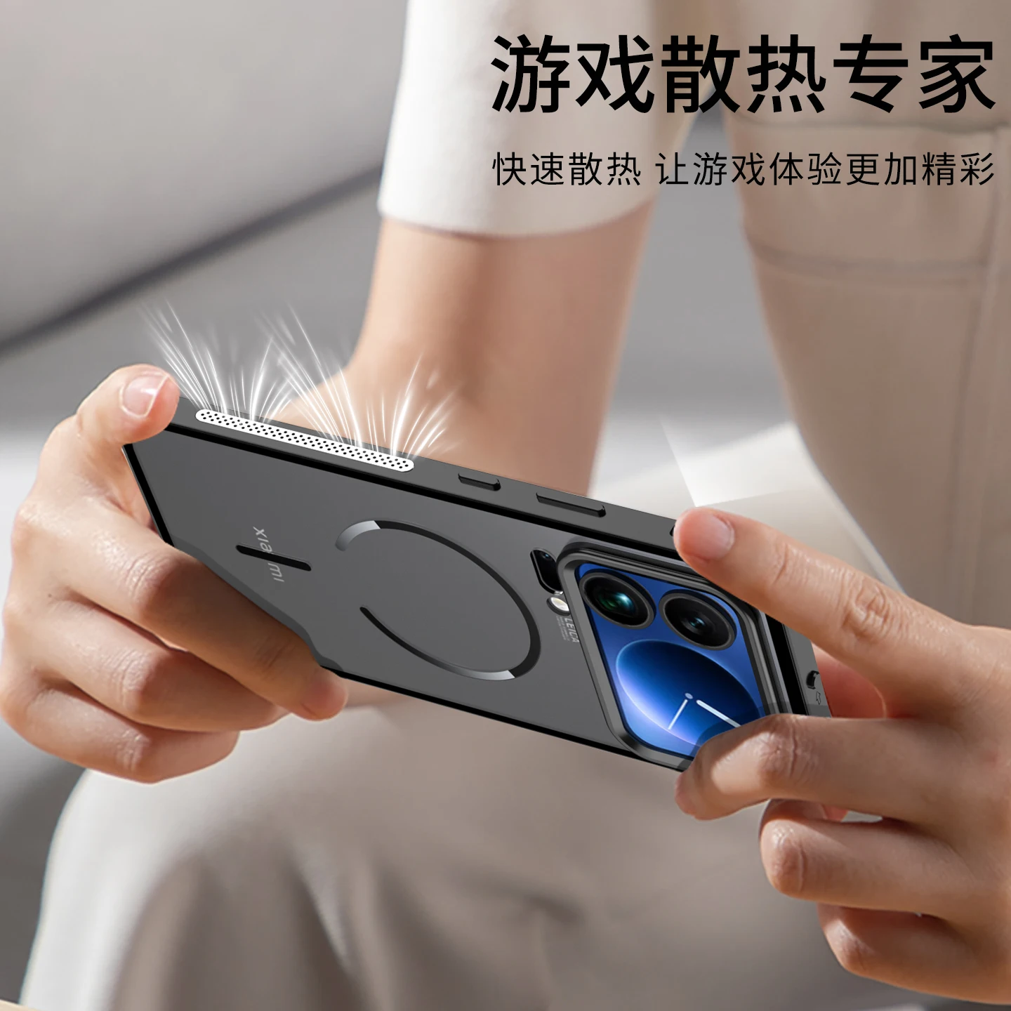 Magnetic Aluminium Frame Magsafe Case with Transparent Acrylic Back Cover