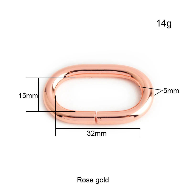 Rose Gold Metal Buckles and Sliders for Straps and Belts - Adjustable Tri Glide Accessory Set (5/10/20pcs)