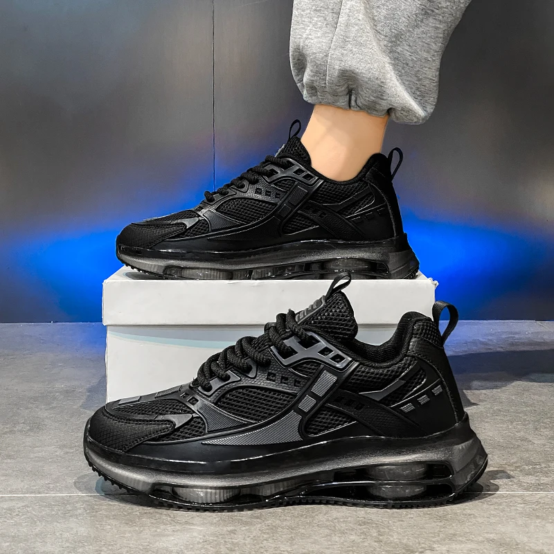 Men's Casual, Comfortable and Fashionable Sports Running Shoes - Shock-Absorbing, Stable and Lightweight Soles, Fashionable Design, Fitness Jogging Casual Shoes, All-Season Comfortable Sports Training Shoes, Soft Lining