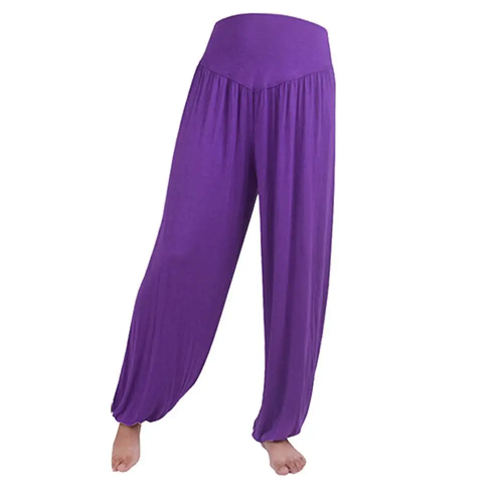 Casual Baggy Pants Modal Women Harem Pants Comfy Yoga Loose Belly Dance Dance Wide Leg Trousers Gypsy