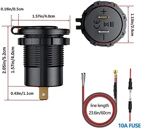 QC 3.0 USB  12V/24V ڵ  ܼƮ  (/ ġ )  ؾ Ʈ rv    ġ