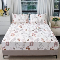 friench garden fitted sheet pillow case set bedding protector dust proof functional bed linen 25cm deep 5