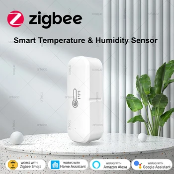 Zigbee 3.0 Temperature And Humidity Sensor Voice Control Intelligent Home Hygrometer Thermometer Real-time Monitoring For Alexa 1