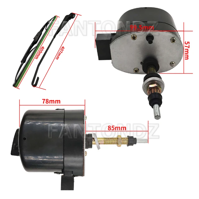 DAZZLEEX Motore Tergicristallo Universale Da 12 V Con Braccio Lama Adatto Per Barche Da Pesca E Camper OEM 01287358/7731000001 / 0390506510 (motore Tergicristallo