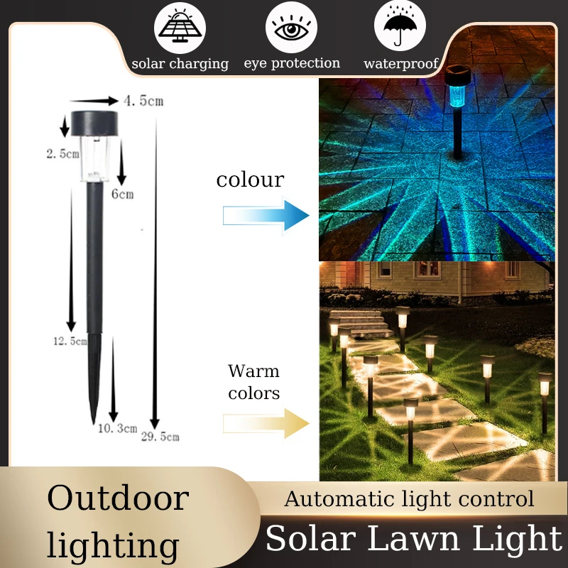 Outdoor Solar Led Garden Light Home Garden Path Waterpro of Outdoor Courtyard Lawn Terrace Decoration Light Decoration for Patio