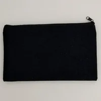 Black White Canvas Coin Money Pouch Small Toiletry Brushes Makeup Organizer Students Stationery Pencil Bag DIY Craft Storage Bag 1