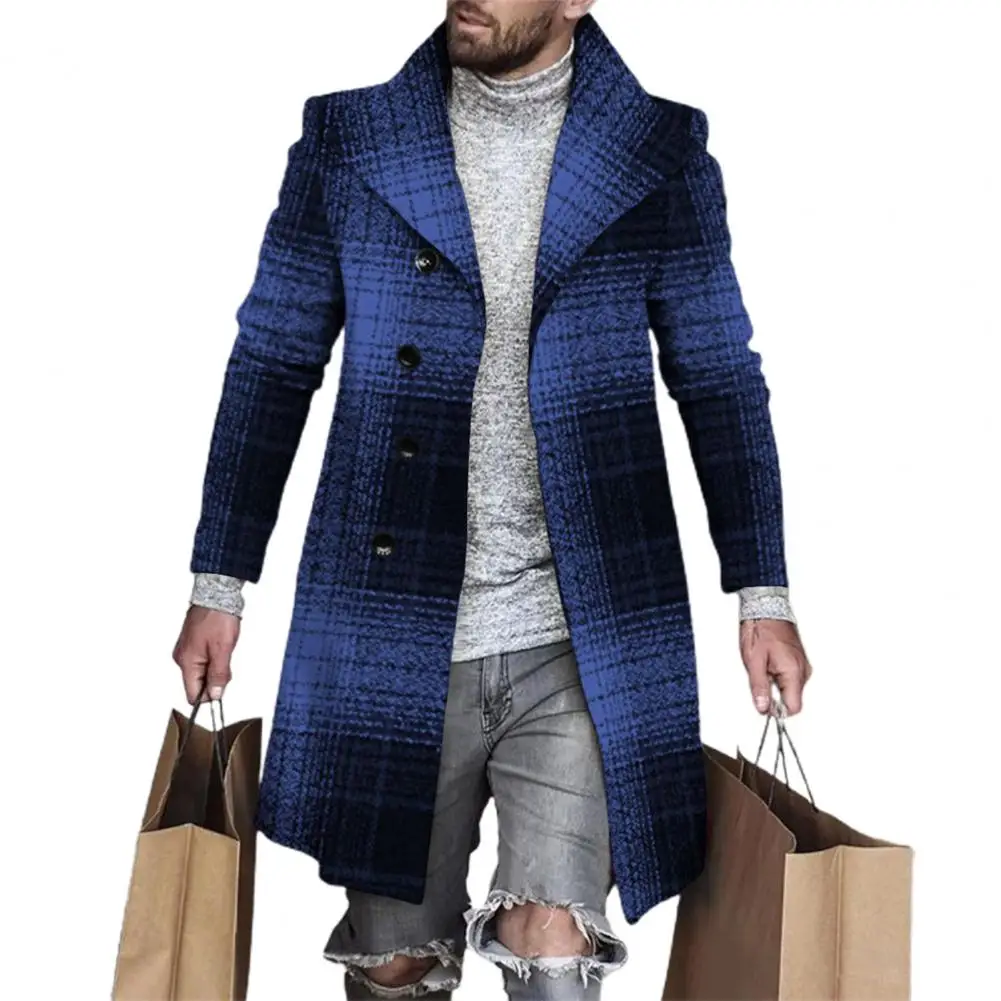 Mens Coat Winter 6 Colors Casual Formal Trench Jacket Plus Size S-3Xl Outdoor