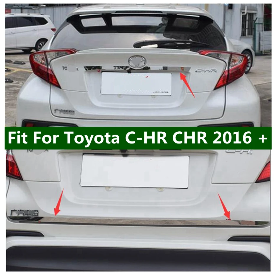 Coffre arrière hayon botte bord inférieur porte décoration superposition  bande Streamer couvercle couverture garniture Fit pour Toyota C-HR CHR 2016  