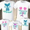 Funny Mermaid Family Shirts Birthday Girl Party Clothes Mer Mom Mer Dad Mermaid Sea Family Matching Outifts Set Gift 1