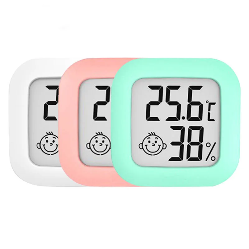 Smiley Mini LCD Digital Thermometer Hygrometer Indoor Room