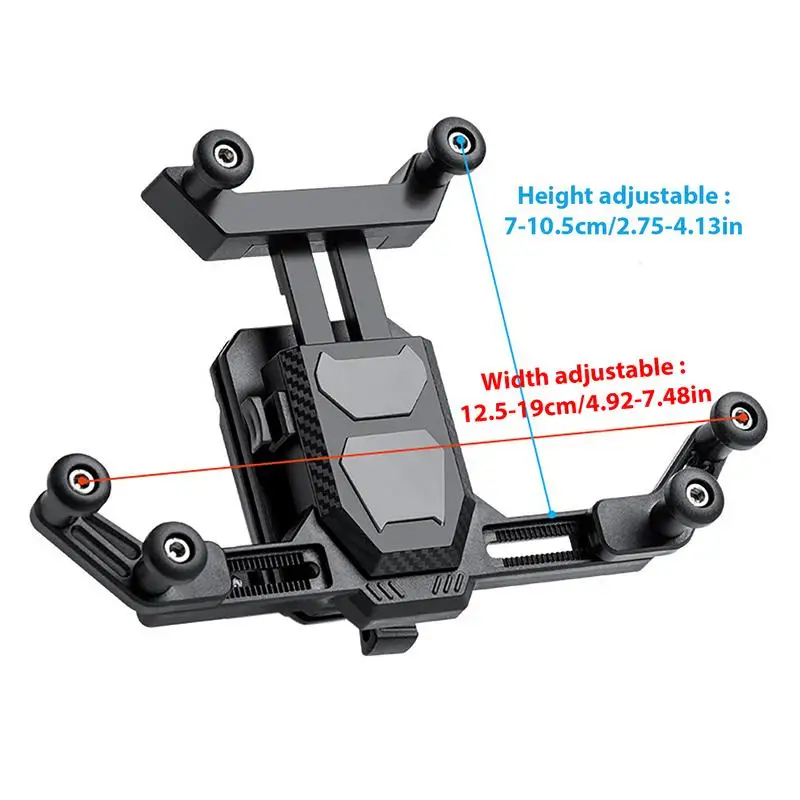 Motorcycle Phone Mount Alloy Shock-Absorbing Phone Holder With 360 Degree Rotatable Cycling Phone Stand Multifunctional